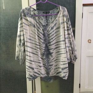 Gypsy L SILK tie dye top Gray